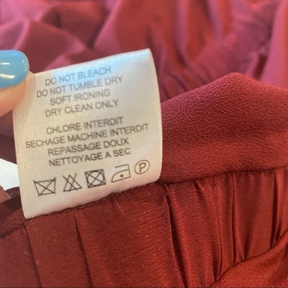 IRO Caulini Burgundy Red Silk Mini Sheer Bodycon Mini Dress EUR 38 US M‎ $595 - Picture 10 of 14